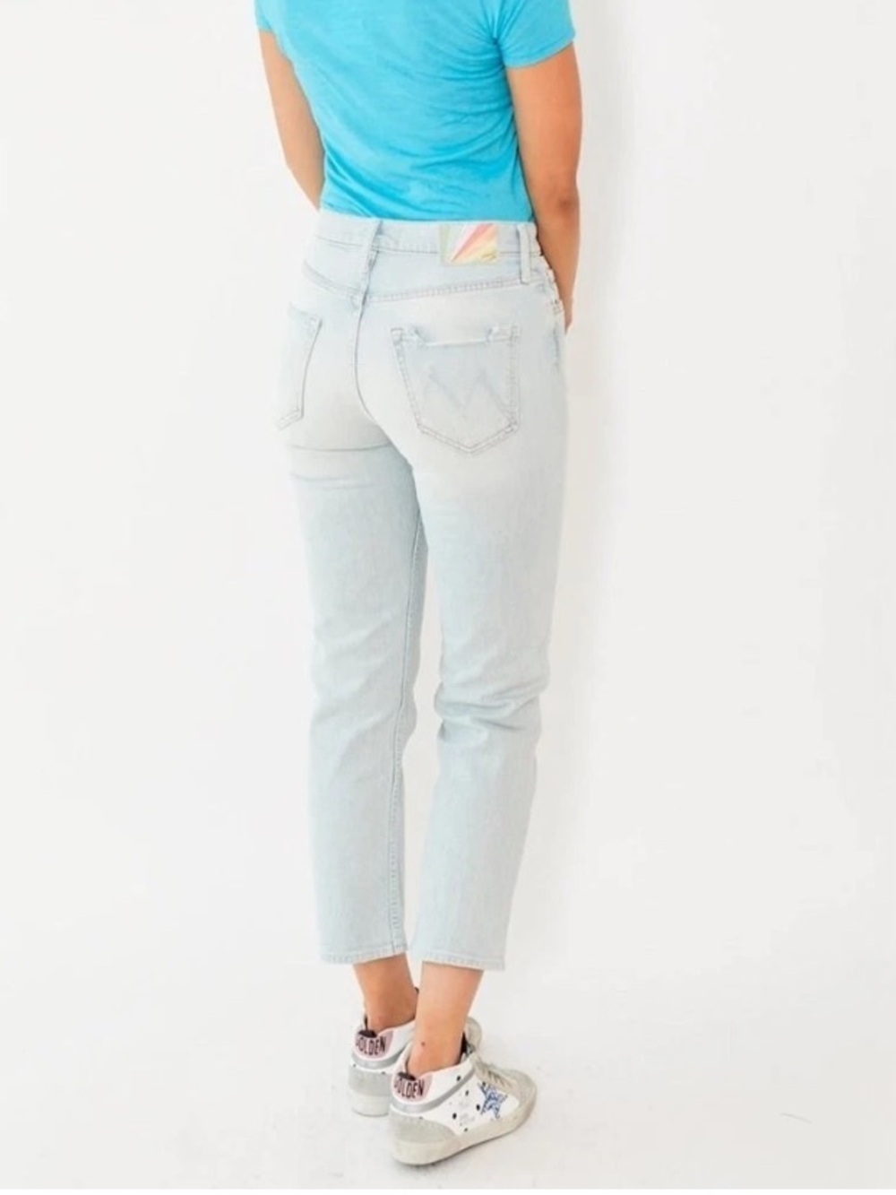 Mother Superior The Tomcat Hella Hot Straight Jeans Women's Size 25 Light Wash